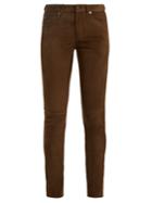 Saint Laurent Mid-rise Skinny Suede Trousers