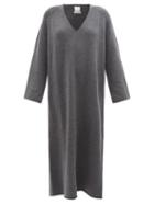 Zanini - V-neck Cashmere Dress - Womens - Grey