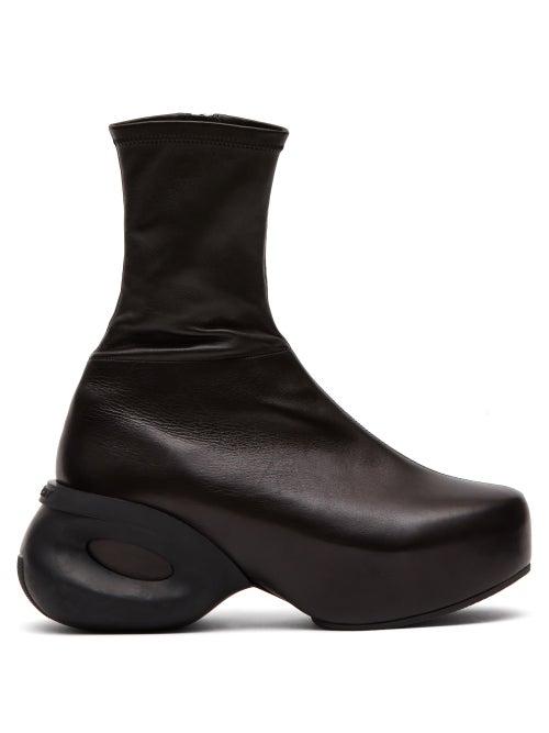 Givenchy - G-clog Leather Ankle Boots - Womens - Black