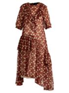 Simone Rocha Ruffle-trimmed Gingham Chiffon Dress