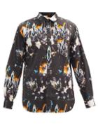 Matchesfashion.com Comme Des Garons Shirt - X Futura Printed Cotton-poplin Shirt - Mens - Black Multi