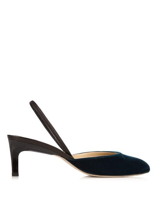 Paul Andrew Celestine Slingback Velvet Pumps
