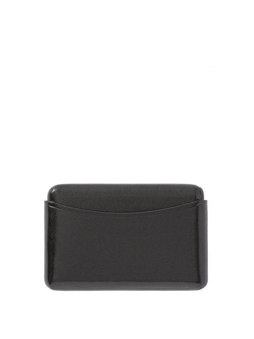 Lemaire - Moulded Leather Cardholder - Womens - Black