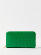 Bottega Veneta - Intrecciato-leather Wallet - Womens - Green