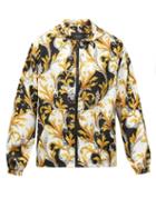 Matchesfashion.com Versace - Baroque-print Hooded Windbreaker Jacket - Mens - Black Yellow
