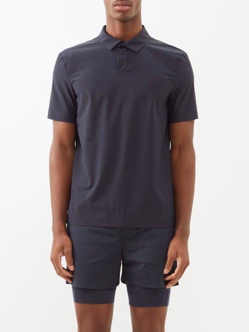Jacques - Tennis Stretch-jersey Polo Shirt - Mens - Navy