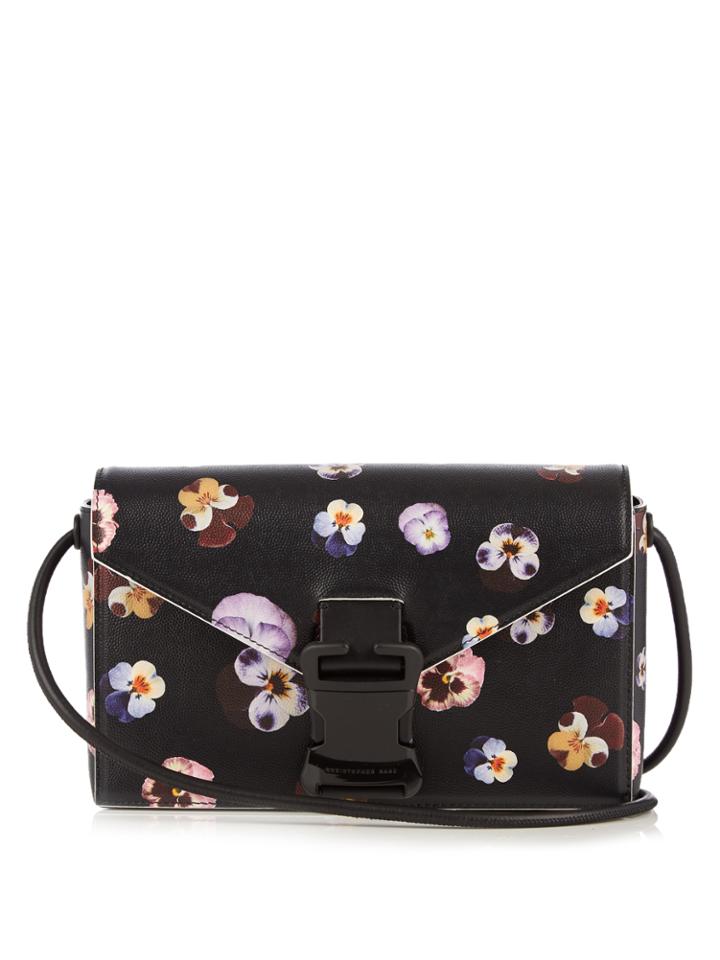Christopher Kane Devine Ditsy Pansy Large Leather Cross-body Bag