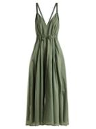 Matchesfashion.com Kalita - Jagger Cotton Blend Dress - Womens - Light Green