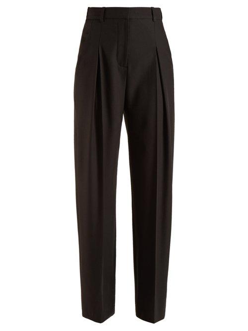 Matchesfashion.com Stella Mccartney - Lindsey High Rise Tailored Trousers - Womens - Black