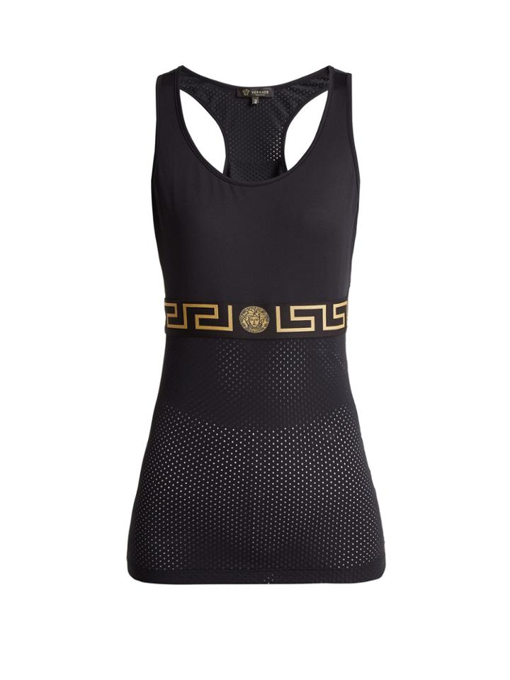 Versace Greek Key Mesh Performance Tank Top