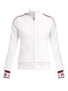 Matchesfashion.com Fendi - Mania Zip Through Cotton Blend Sweatshirt - Womens - White Multi