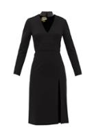 Matchesfashion.com Gucci - Patent Leather-trimmed Cady Dress - Womens - Black