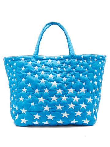 Erl - Star-quilted Tote Bag - Mens - Blue