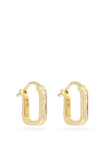 Matchesfashion.com Raphaele Canot - Diamond & 18kt Gold Hoop Earrings - Womens - Yellow Gold