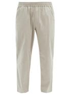 Matchesfashion.com Folk - Assembly Drawstring-waist Cotton-canvas Trousers - Mens - Grey