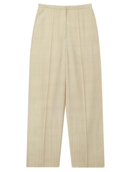 Matchesfashion.com Totme - Pine Crepe Straight-leg Trousers - Womens - Ivory