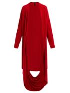 Matchesfashion.com Norma Kamali - Draped Jersey Cardigan - Womens - Red