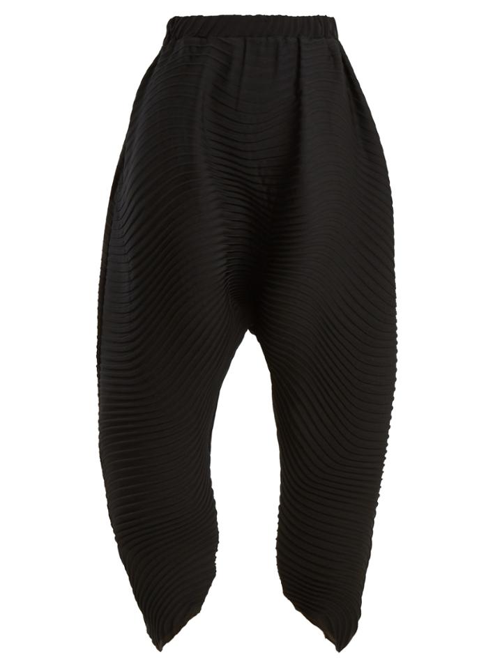 Issey Miyake Flow Cosmic Pleated Dropped-crotch Trousers