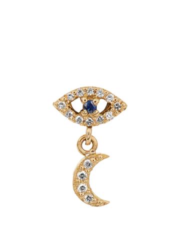 Ileana Makri Diamond, Sapphire & Yellow-gold Single Earring