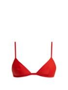 Matchesfashion.com Matteau - The Petite Triangle C D Bikini Top - Womens - Red