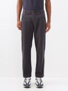 Folk - Assembly Tapered Brushed-cotton Chino Trousers - Mens - Grey