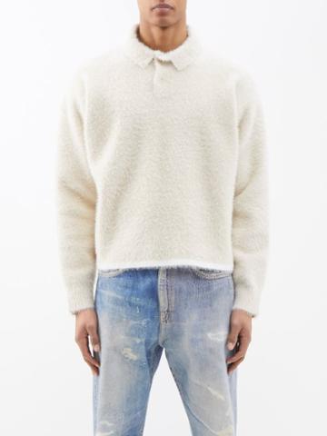 Jacquemus - Neve Fluffy-knit Polo Sweater - Mens - Off White