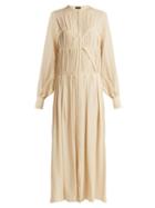 Matchesfashion.com Joseph - Jamie Panelled Silk Dress - Womens - Cream