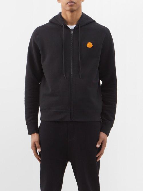 Moncler - Cotton-jersey Zip-up Hoody - Mens - Black Multi