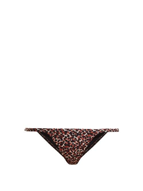 Matchesfashion.com Matteau - The Petite Bikini Briefs - Womens - Brown Print