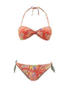 Matchesfashion.com Etro - Paisley-print Bandeau Bikini - Womens - Red Multi