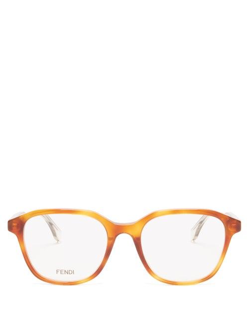 Matchesfashion.com Fendi - Tortoiseshell-acetate Glasses - Mens - Dark Brown