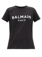 Balmain - Logo-print Cotton-jersey T-shirt - Womens - Black
