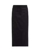 Matchesfashion.com Raey - Elasticated Back Wool Midi Skirt - Womens - Black
