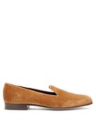 Matchesfashion.com Ralph Lauren Purple Label - Alonzo Velvet Loafers - Mens - Beige