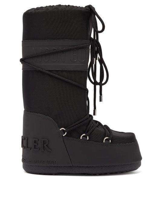 Matchesfashion.com Moncler - X Moon Boot&reg; Venus Shearling Aprs Ski Boots - Womens - Black