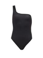 Matchesfashion.com Ganni - One-shoulder Swimsuit - Womens - Black