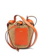 Chlo - Chlo Small Paper And Leather Basket Bag - Womens - Orange
