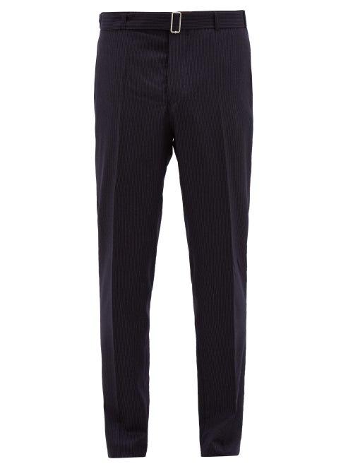 Matchesfashion.com Officine Gnrale - Paul Pinstriped Wool Twill Trousers - Mens - Navy