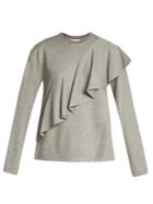 Diane Von Furstenberg Ruffle-trimmed Jersey Sweatshirt