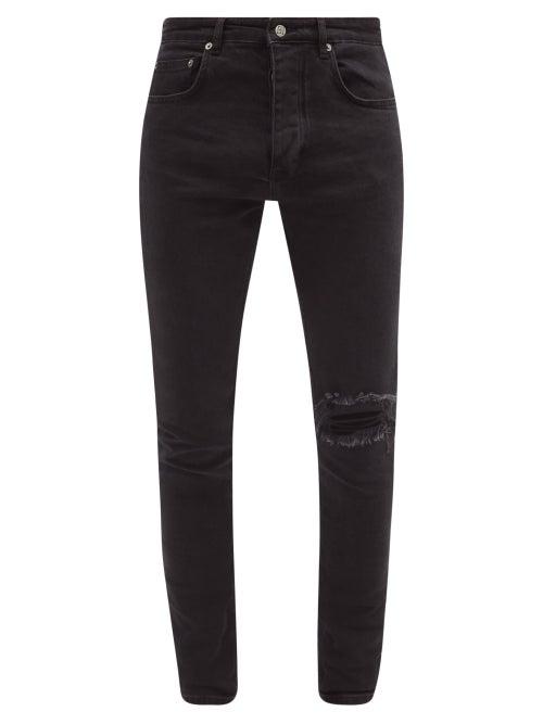 Mens Rtw Ksubi - Chitch Distressed Slim-leg Jeans - Mens - Black