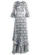 Matchesfashion.com Erdem - Venice Keiko Print Silk Gown - Womens - Blue Print