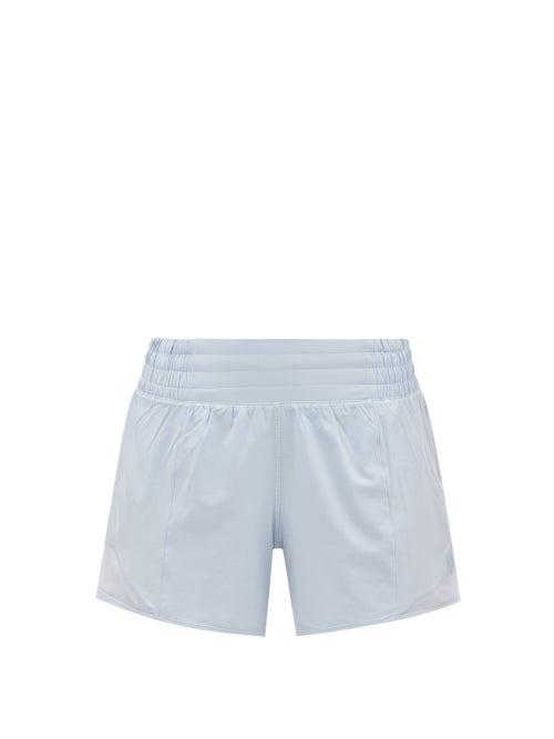 Ladies Activewear Lululemon - Hotty Hot Ii 4 Running Shorts - Womens - Light Blue