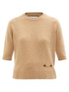 Ladies Rtw Gucci - Horsebit Cashmere Sweater - Womens - Camel