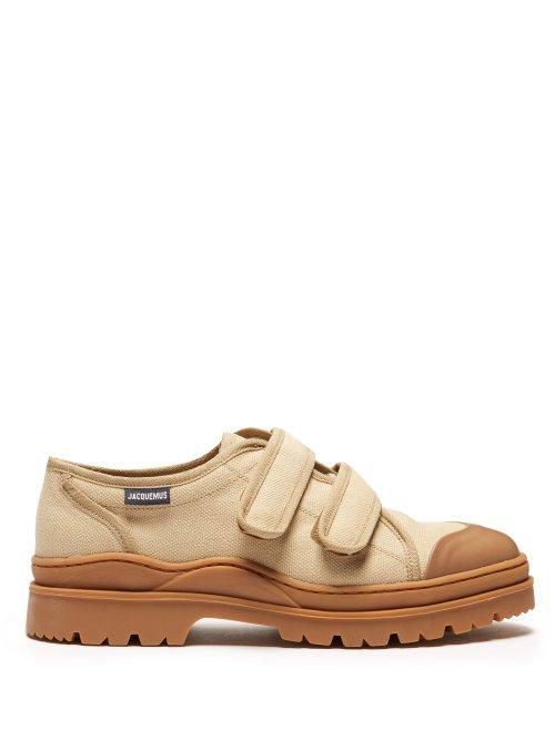 Matchesfashion.com Jacquemus - Gadjo Velcro Strap Low Top Trainers - Mens - Beige