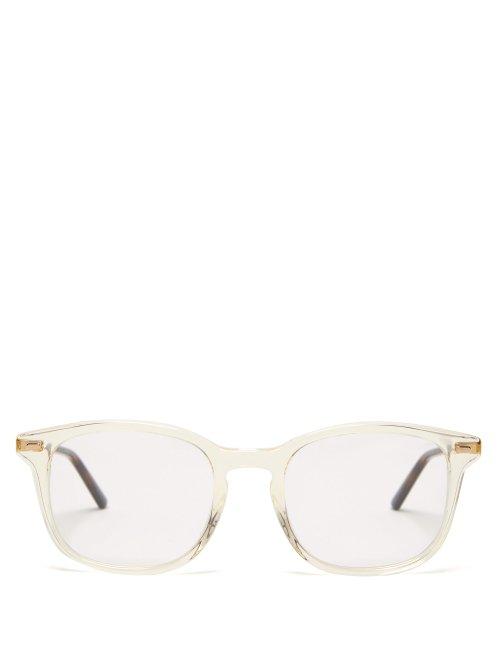Matchesfashion.com Gucci - Square Frame Acetate Glasses - Mens - Clear