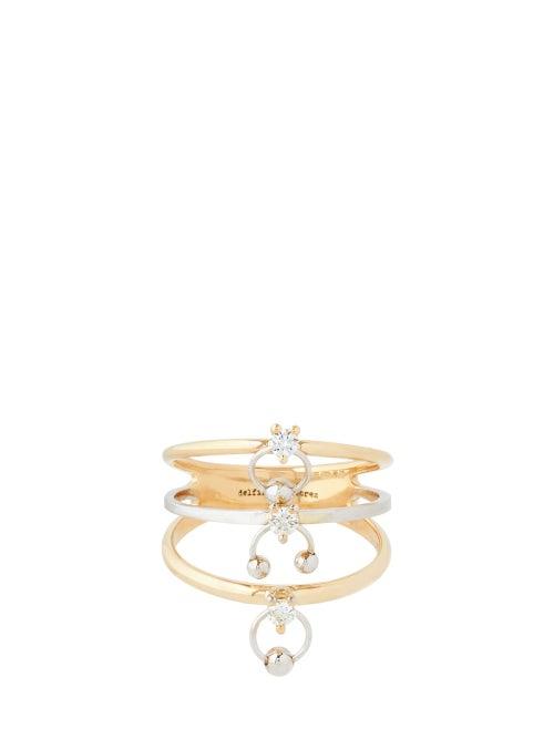 Matchesfashion.com Delfina Delettrez - Diamond & 18kt Gold Ring - Womens - Gold