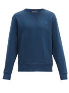Matchesfashion.com Acne Studios - Fairview Cotton-jersey Sweatshirt - Mens - Dark Blue