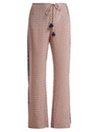Figue Estella Floral-print Silk Trousers