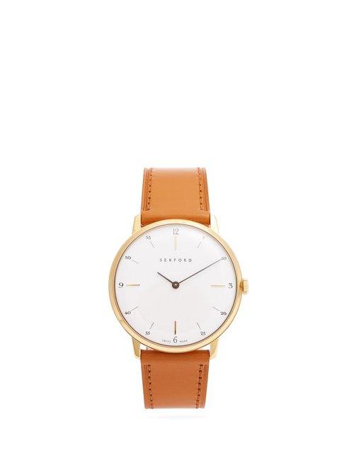 Matchesfashion.com Sekford Watches - Type 1a Stainless Steel And Leather Watch - Mens - Tan