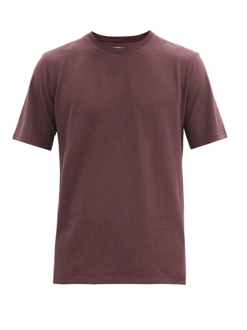Matchesfashion.com Folk - Crew-neck Cotton-jersey T-shirt - Mens - Dark Purple